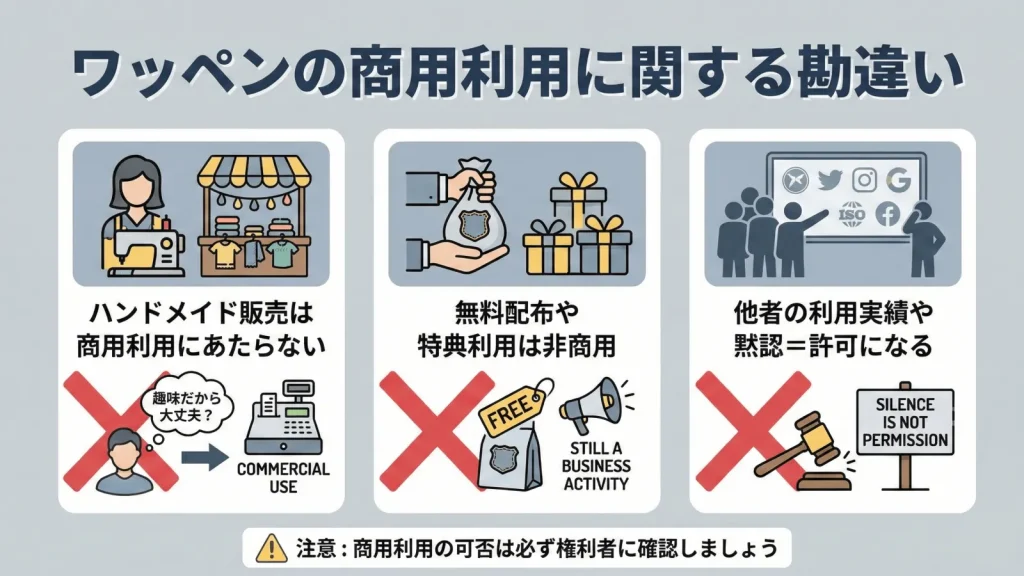 ワッペンの商用利用に関する勘違い