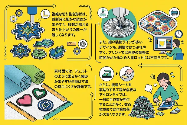 大量生産に向いていないワッペン