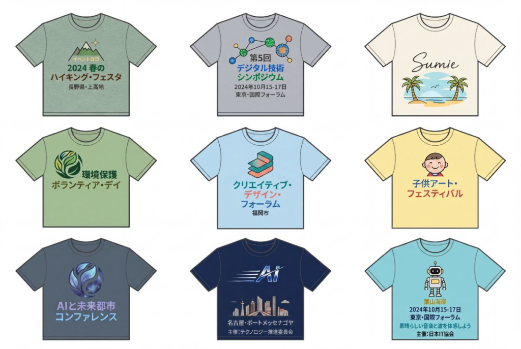 イベント用Tシャツのデザイン案
