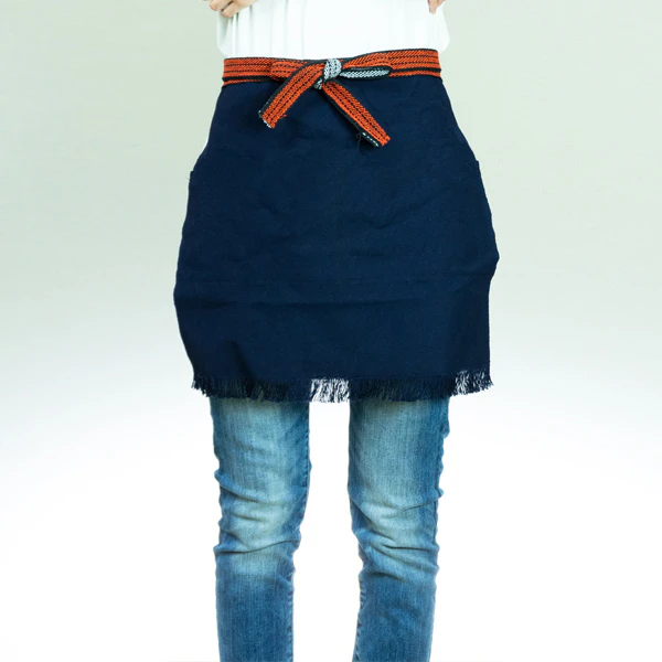 【無地】帆前掛け 丈35cm 紺 ポケット無